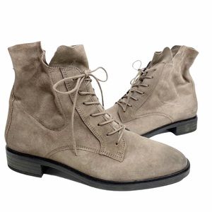 Paul Green Bernadette Taupe Suede Lace Up Boot 8